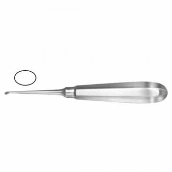 Modell USA Bone Curette Oval - Fig. 3 Stainless Steel, 16 cm - 6 1/4"